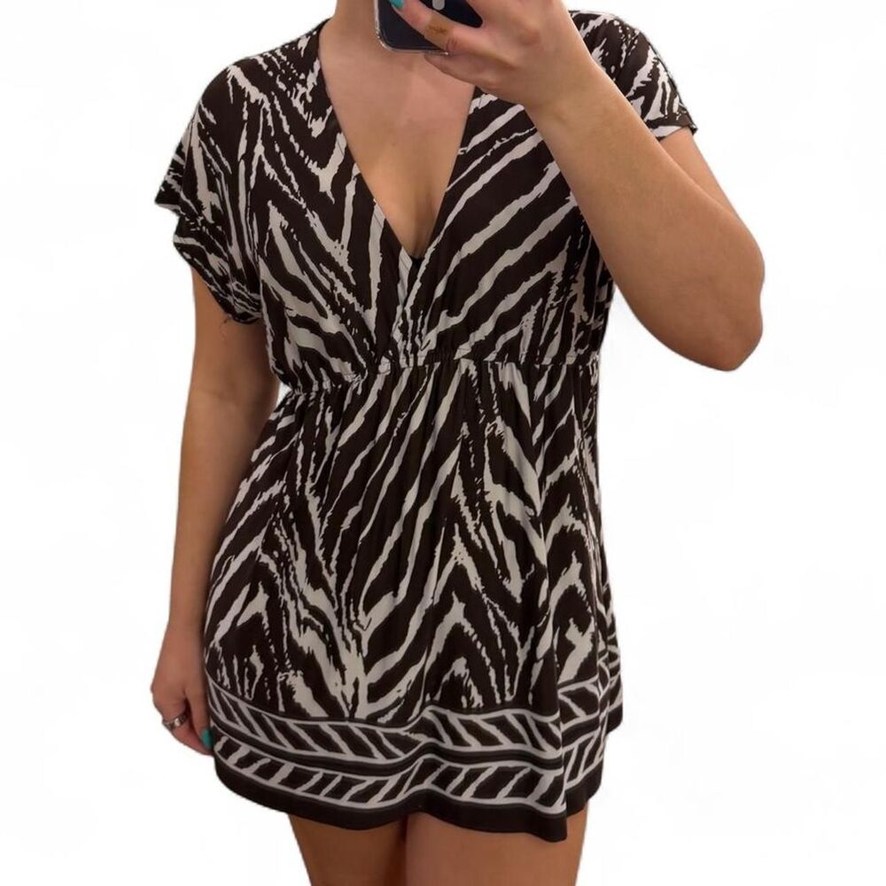 heartsoul vintage y2k zebra print top / mini dress